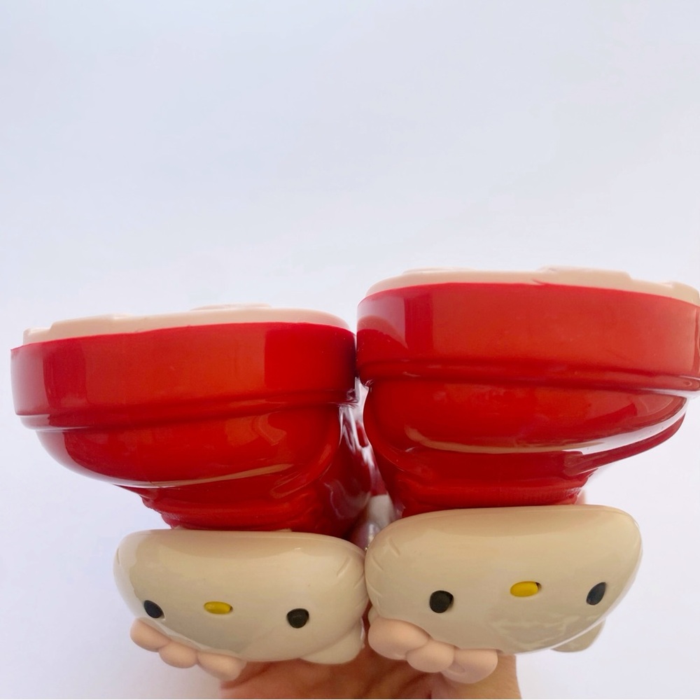 MINI MELISSA HELLO KITTY head red pink white jelly slip on sneakers shoes - Picture 4 of 9